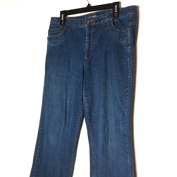 French Cuff Blue Bootcut Five Pockets Deni… - Picture 2 of 6
